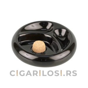 Pepeljara za Lule od Crnog Porcelana-Ovalna